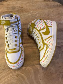 Nike Vandal HI LX WMNS Shoes Blackened White Dark Citron AH6826-101