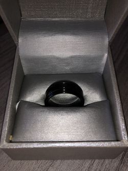 Men’s Black Wedding Ring Tungsten from Zales