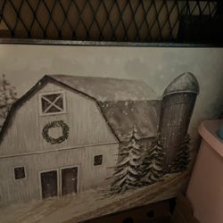 Beautiful Large Christmas Picture Very Farmhouse Gorgeous