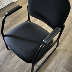 Vinyl Sled Base Chair with Arms - Black 25 Or Two For $6