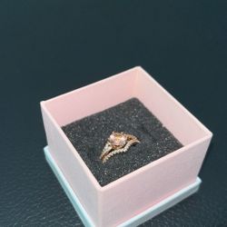size 4.5 pandora rose gold crown solitaire ring 