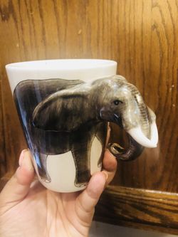 ceramic elephant coffee mug