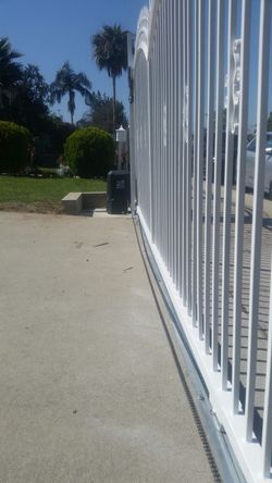 A sliding door with motor.