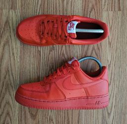 Nike Men's Air Force Low 1 '07 Triple Orange Z4442-800 Sneakers Size 8.5