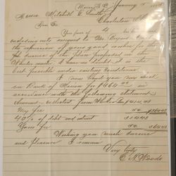 1895 Marion SC Legal Letter Re: Berkeley Phosphate vs. Wheeler Bros