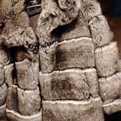Jordan Craig Black Label Faux Chinchilla Coat