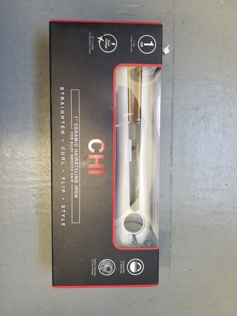 chi ceramic flat iron (silver)