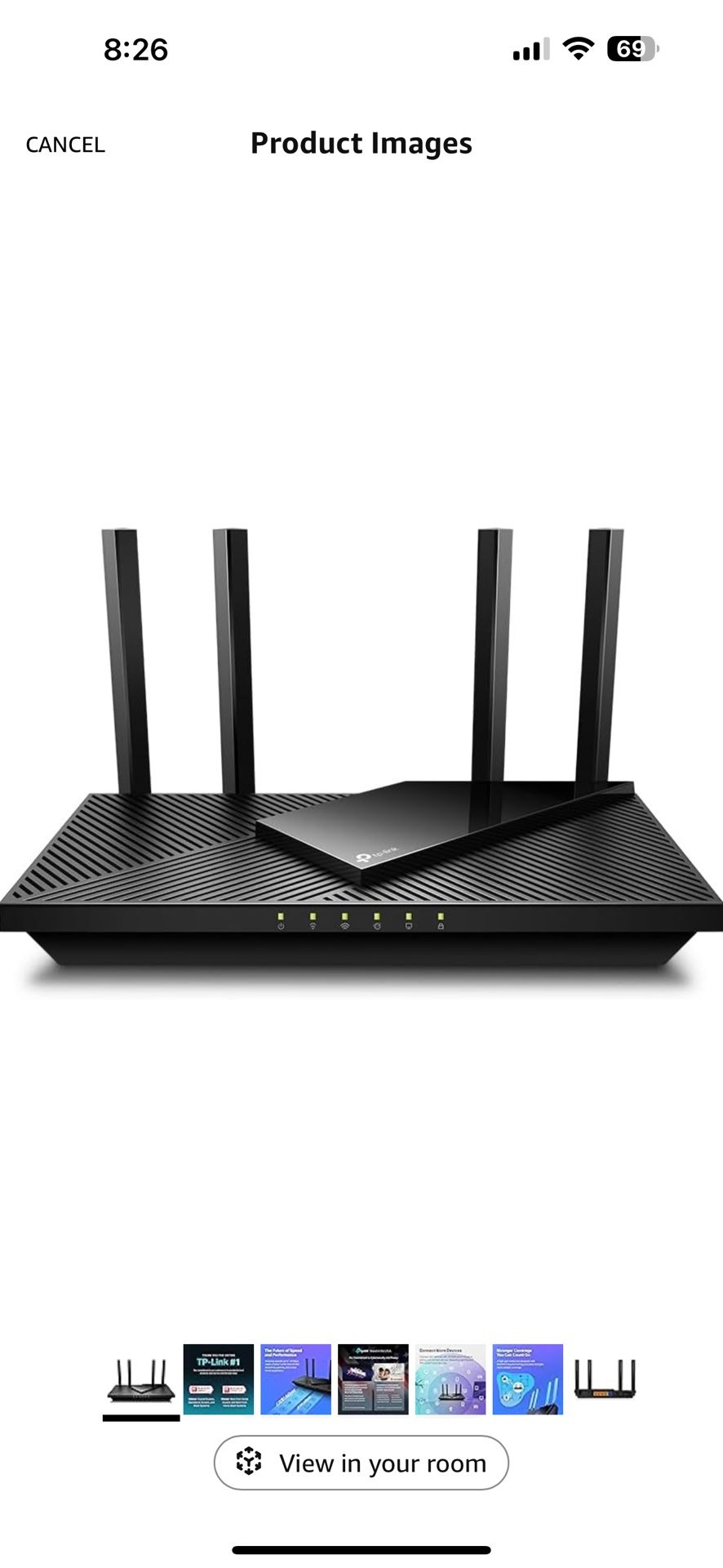 TP-Link AX1800 WiFi 6 Router V4 (Archer AX21) – Dual Band Wireless Internet Router, Gigabit Router, Easy Mesh, Works with Alexa - A Certified for Huma
