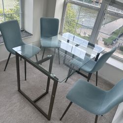 Glass Dining Table For 4 