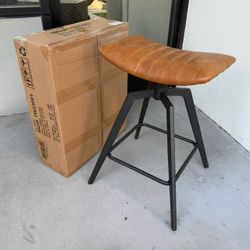 New In Box $20 Each 24 Inch Tall Swivel Counter Height Bar Stool Chair Kitchen Furniture Camel Brown Color Seat