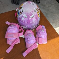 Disney Princesses Helmet, Elbow And Knee Pads