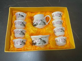 Chinese Traditional Lotus Flower Tea Cups Set