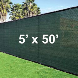 $35 (New in Box) Outdoor 5x50 ft privacy fence, mesh shade cover for garden wall yard backyard 