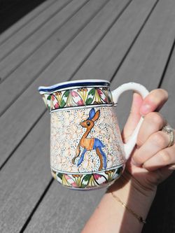 Precious handpainted cream pitcher