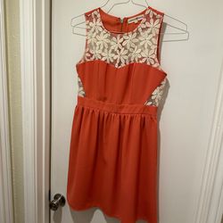 Altar’d State Coral Sleeveless Mini Dress 