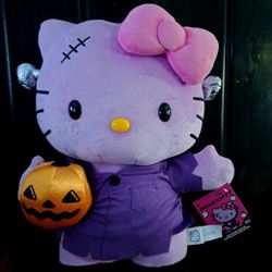 Hello Kitty Halloween Frankenstein Motion Animated Plush