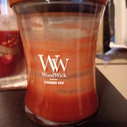 Yankee candles woodwick redwood firewood sand a wood clove nine point seven ounces