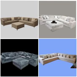 Brand NEW  U SECTIONAL COUCHES  SOFAS CHAISE 