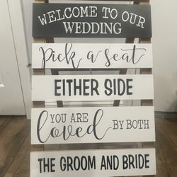 Wedding sign