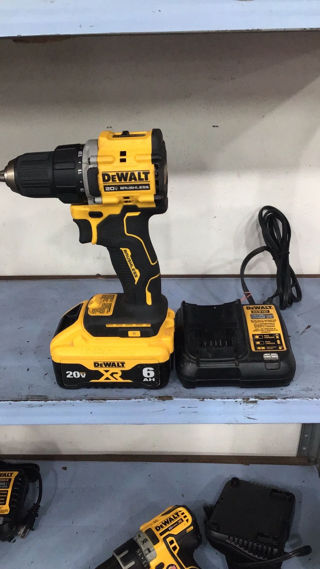 Dewalt 20v Brushless Atomic series Drill with 6.0 Ah Battery & Charger