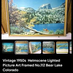 Vintage 1950s Lighted Picture 