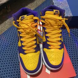  Dunk High ‘lakers’ (size 9)