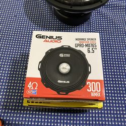 New 6.5” Genius Audio Slim Bullet Midrange Loud Speaker $40 Each 