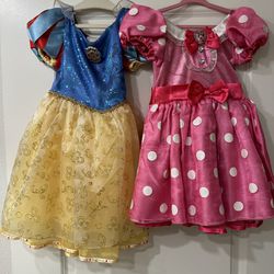 Disney Store Minnie Mouse And Snow White Costume Dresses Size 4
