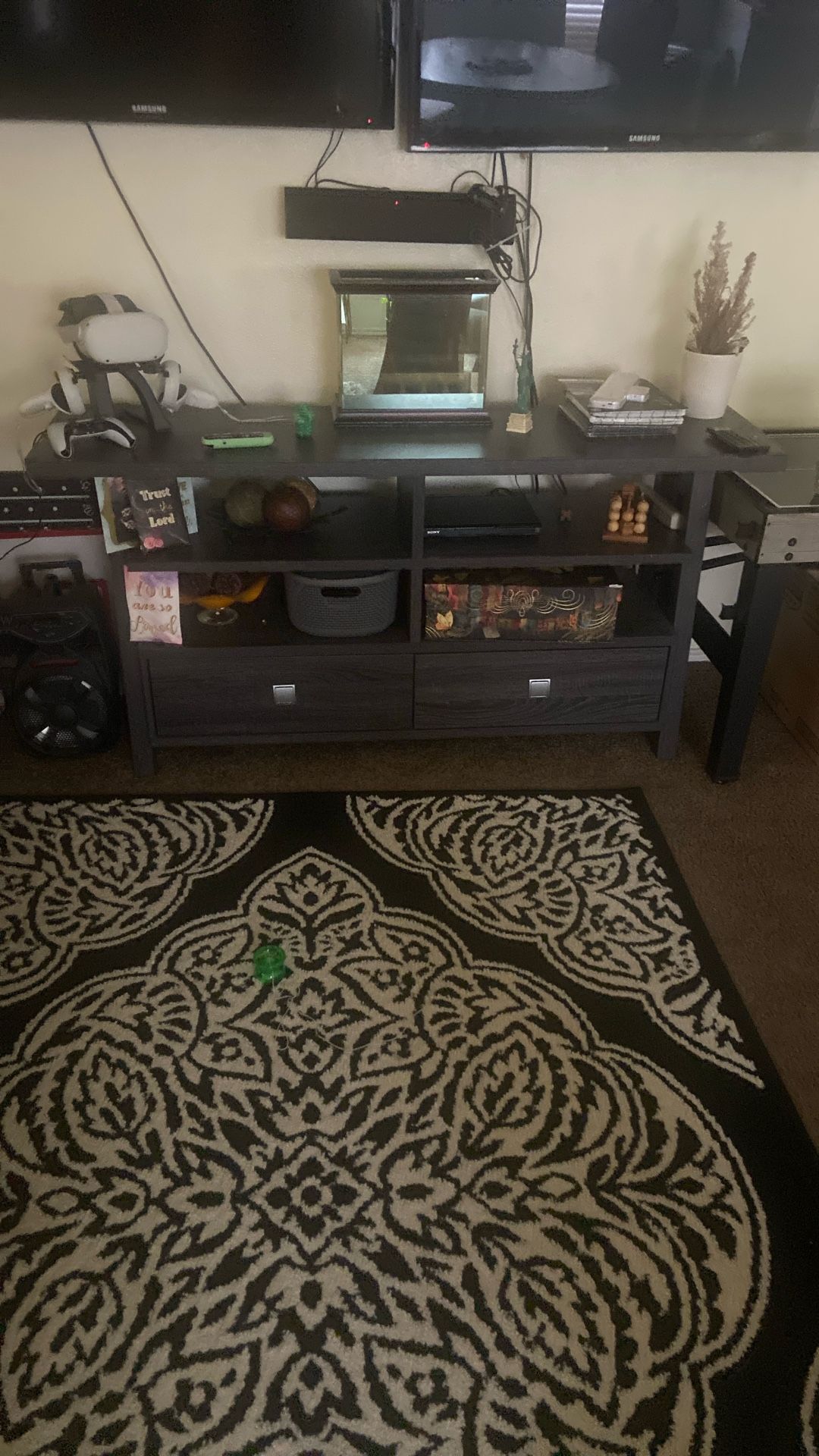 Entertainment Center With Two Draws