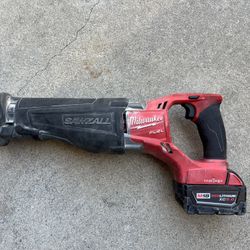Fuel Milwaukee Sawzall with battery as shown