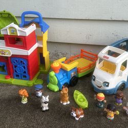 Fisher Price Little People Pet Hospital Train Camper And More