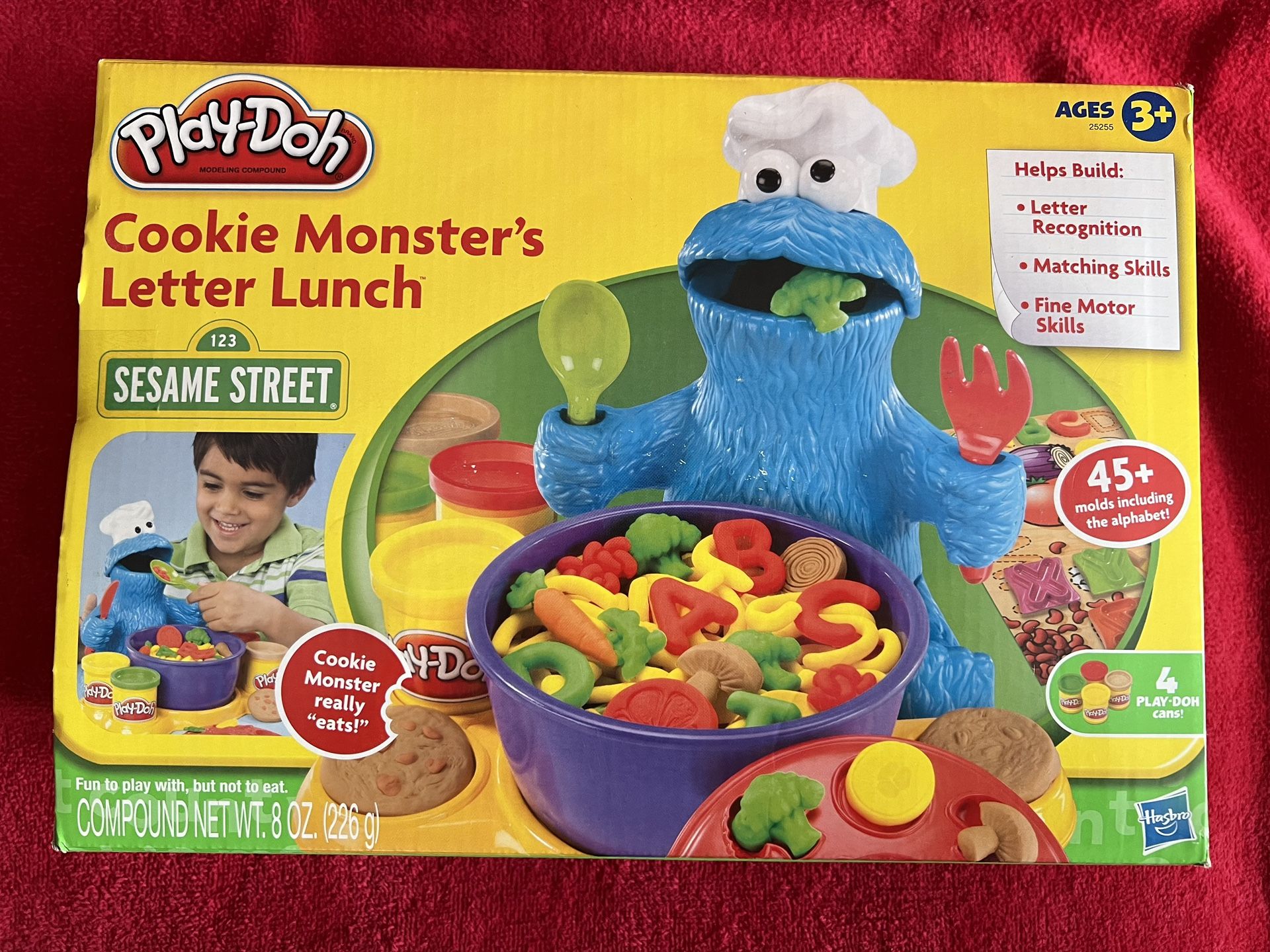 Rare & Collectible Play-Doh SESAME STREET COOKIE MONSTER LETTER LUNC