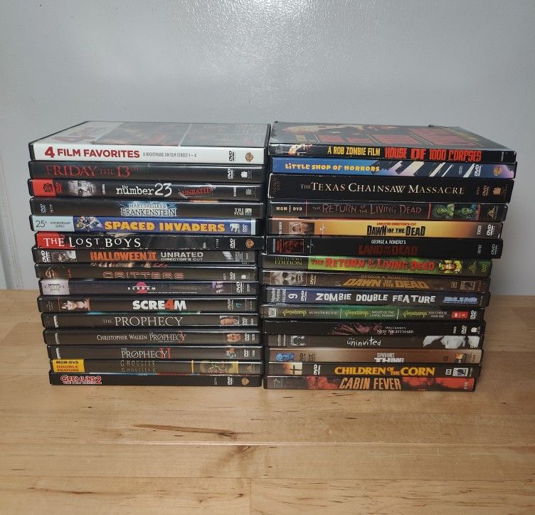 30 Horror / Halloween movies on DVD