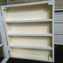 Architectural Salvage Rustic Blue Window Medicine Cabinet 27x24