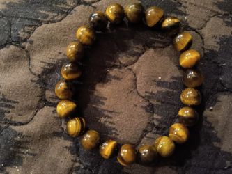 Genuine Tiger Eye Beaded Bracelet New Without Tags 