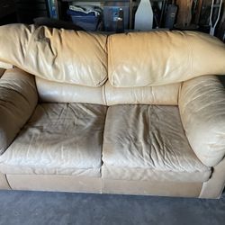 Free- Leather Sofa And Loveseat - Arizona Leather 