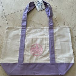 Trader Joe’s large lavender tote with tag