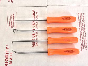 Snap-On Tools 4pc Mini Pick Hook Set ASA204A Orange USA MADE for