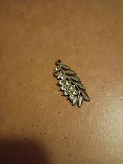 Brass leaf charm