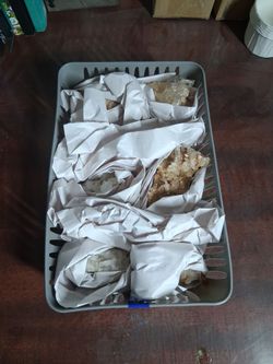 6 pc lot of raw arkansas quartz clusters