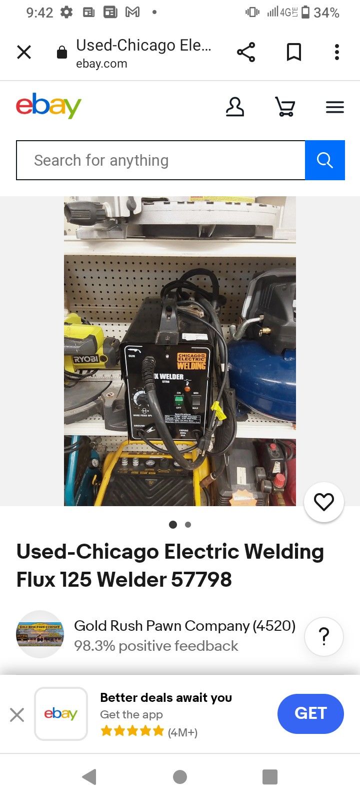 Used- Chicago Electric Welding Flux Welder 57798