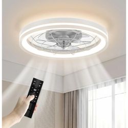 White Low Profile Ceiling Fan