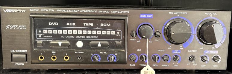 VocoPro Dual Digital Processor Karaoke Mixing Amplifier DA9800 RV