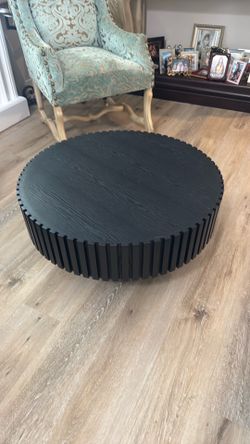 Black wood coffee table