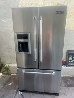 Grey refrigerator