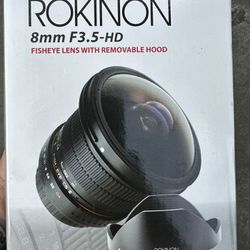 Rolinon 8mm F3.5-HD Fish Eye With Removable Hood