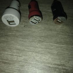 3 Car Lighter USB Ports