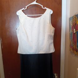   Black and White. Formal Dress