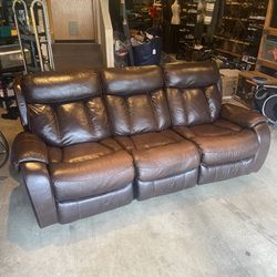 Reclining Sectional Brown Leather - “cheers”