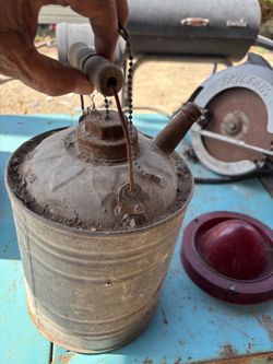 Vintage Metal Gas Can with Spout